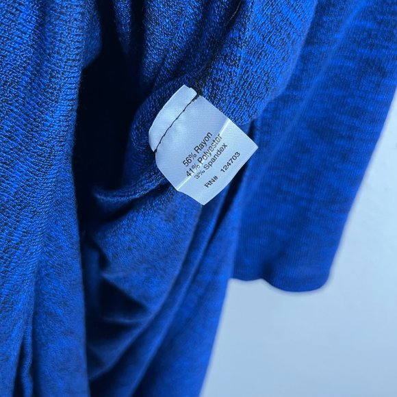 Hannah Women's Blue Short Sleeve Split Hem Shirt Size XL NWT Crew Neck - Picture 9 of 9